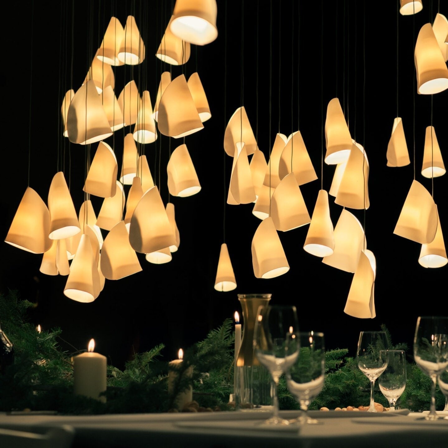 Olshaion Geometric Ceramic Pendant Light - Lamp Outdoor