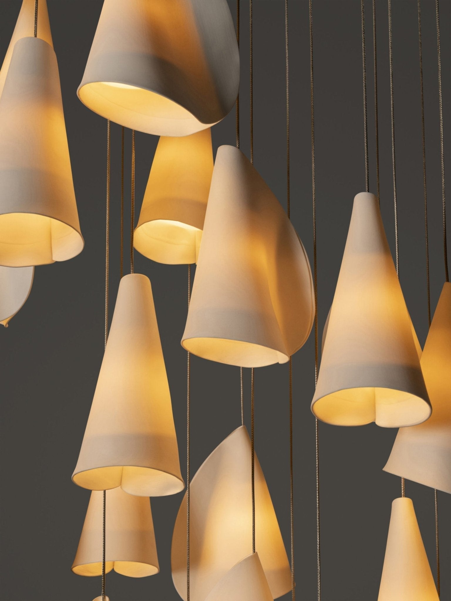 Olshaion Geometric Ceramic Pendant Light - Lamp Outdoor