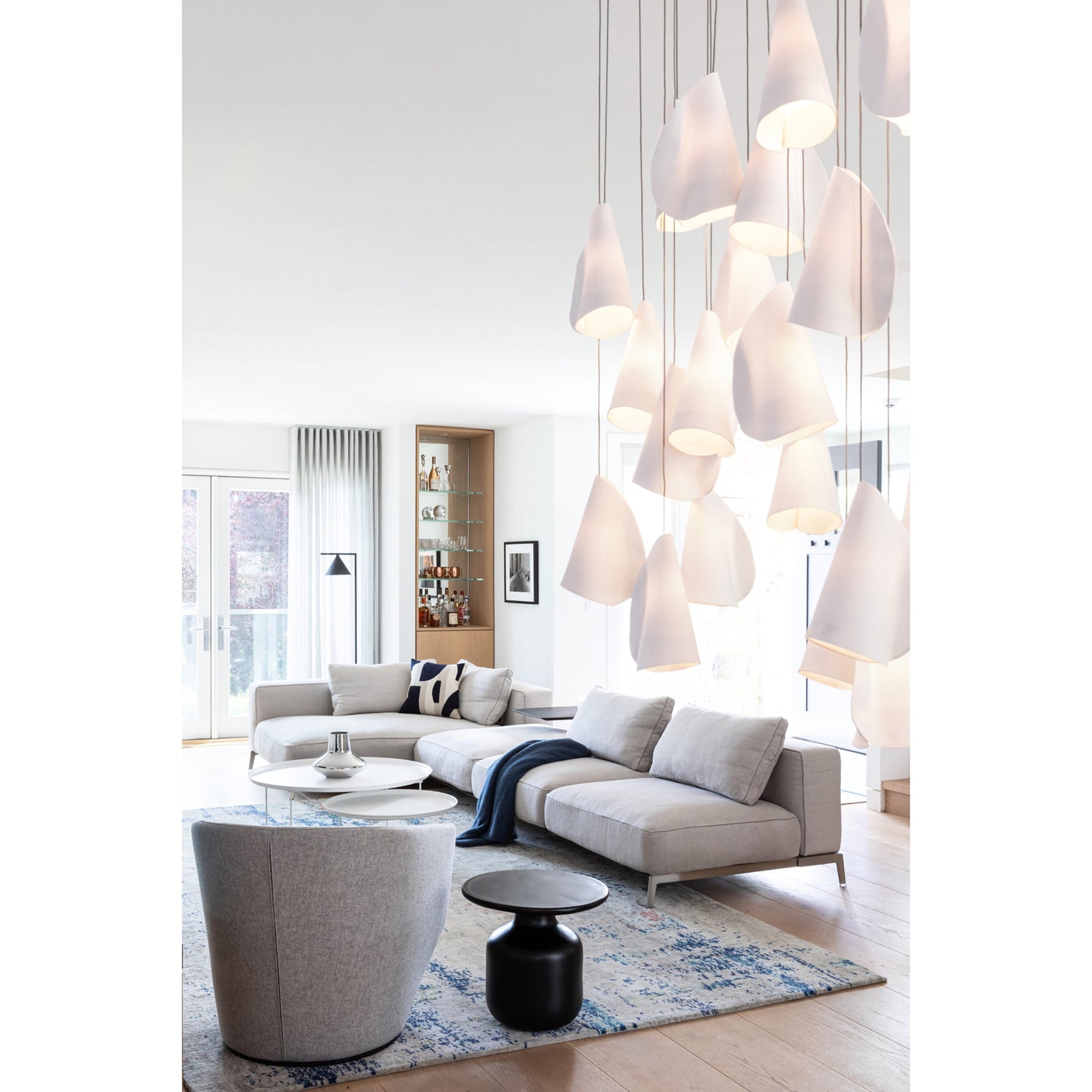 Olshaion Geometric Ceramic Pendant Light - Lamp Outdoor