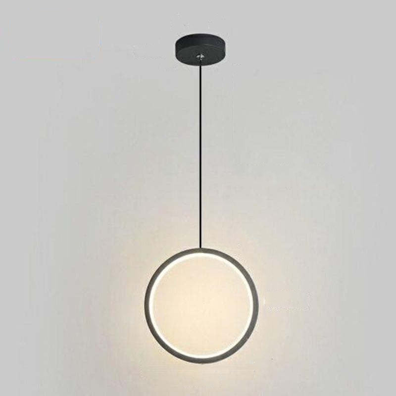 Doria Modern LED Pendant Light Black/White Metal Living Room - Lamp Outdoor