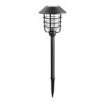 22.8-inch Solar Pathway Lights with Hat Top and Wire-Circled Lampshade - Lamp Outdoor