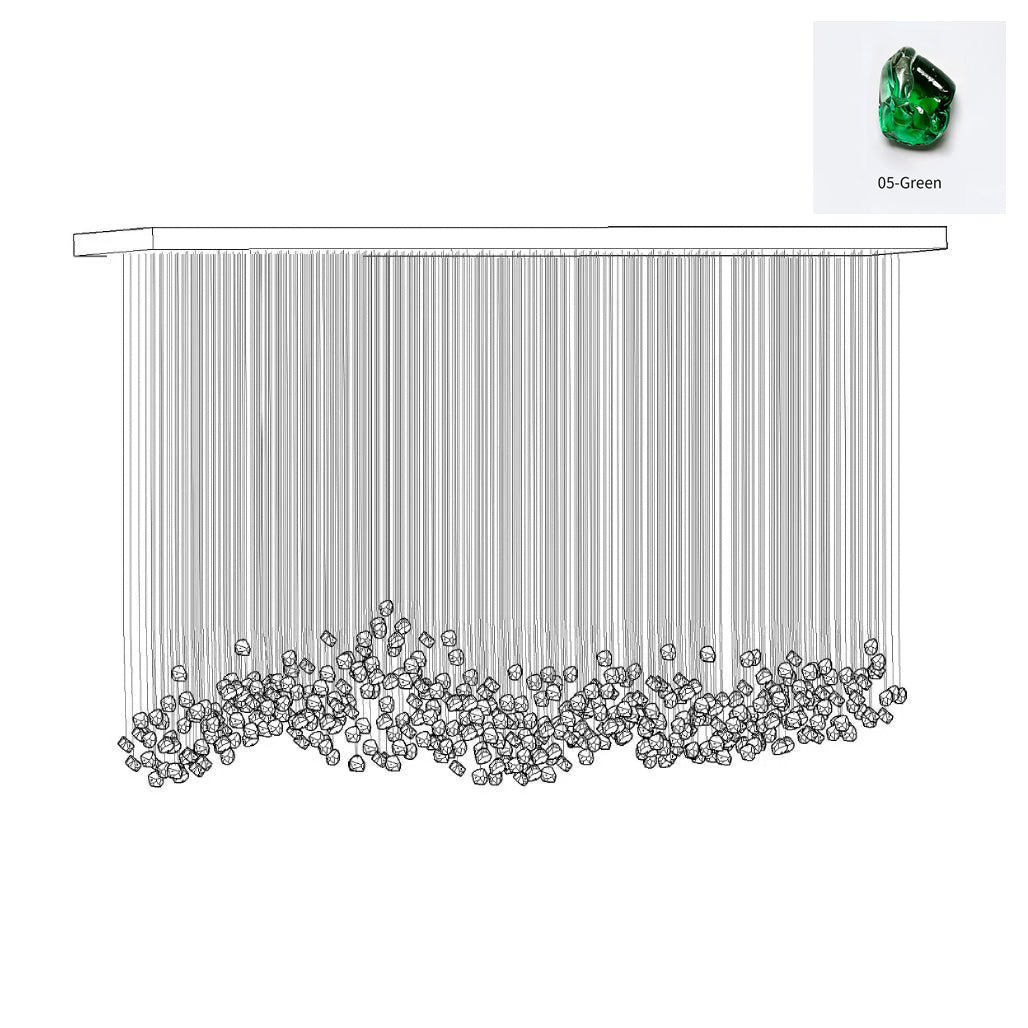 Veshaa Postmodern Luxury Stone Crystal Chandelier - Lamp Outdoor