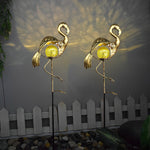 Mystical Moon & Sun Flame Iron Hollow Projector Solar Garden Light - Lamp Outdoor