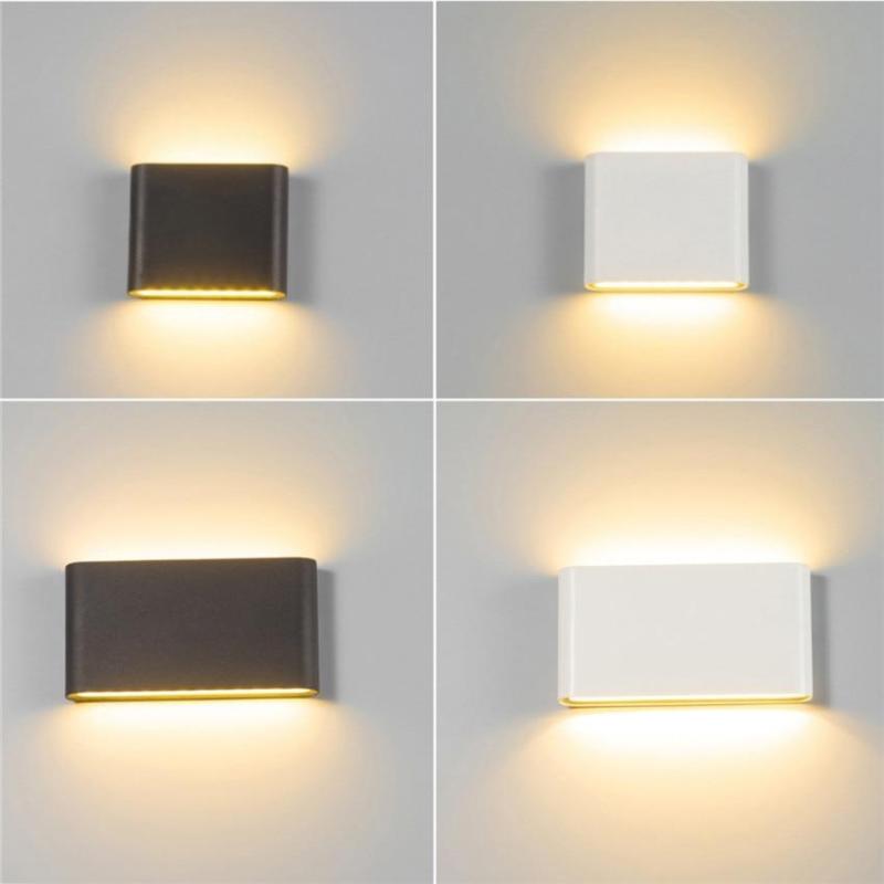 Bastro Modern Rectagulart Waterproof Outdoor Wall Lamp, Black/White - Lamp Outdoor