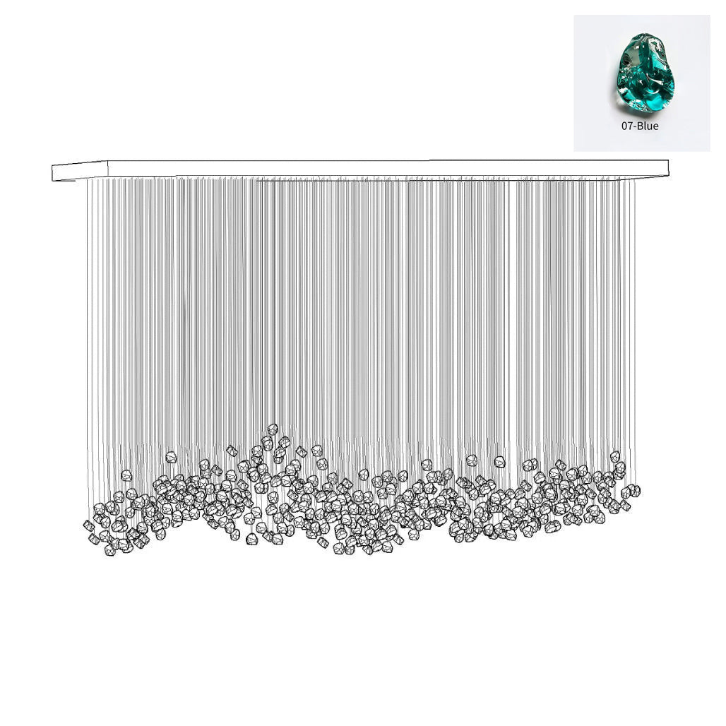 Veshaa Postmodern Luxury Stone Crystal Chandelier - Lamp Outdoor