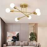 Lindsy Modern Flush Mount Ceiling Light, Gold & Black - Lamp Outdoor