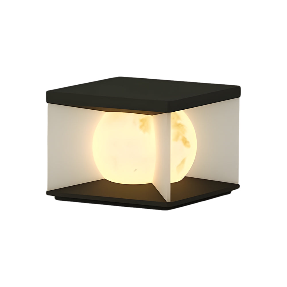Square Stainless Steel Outdoor Waterproof a pillar lights with Acrylic Lampshade - Lamp Outdoor