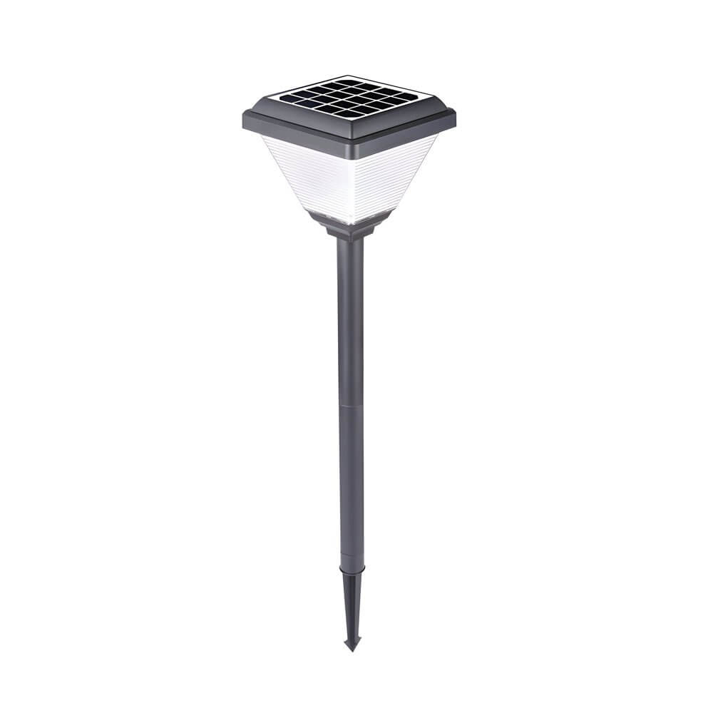 27.6-Inch H Modern Black LED Solar Pathway Post Light - Lamp Outdoor