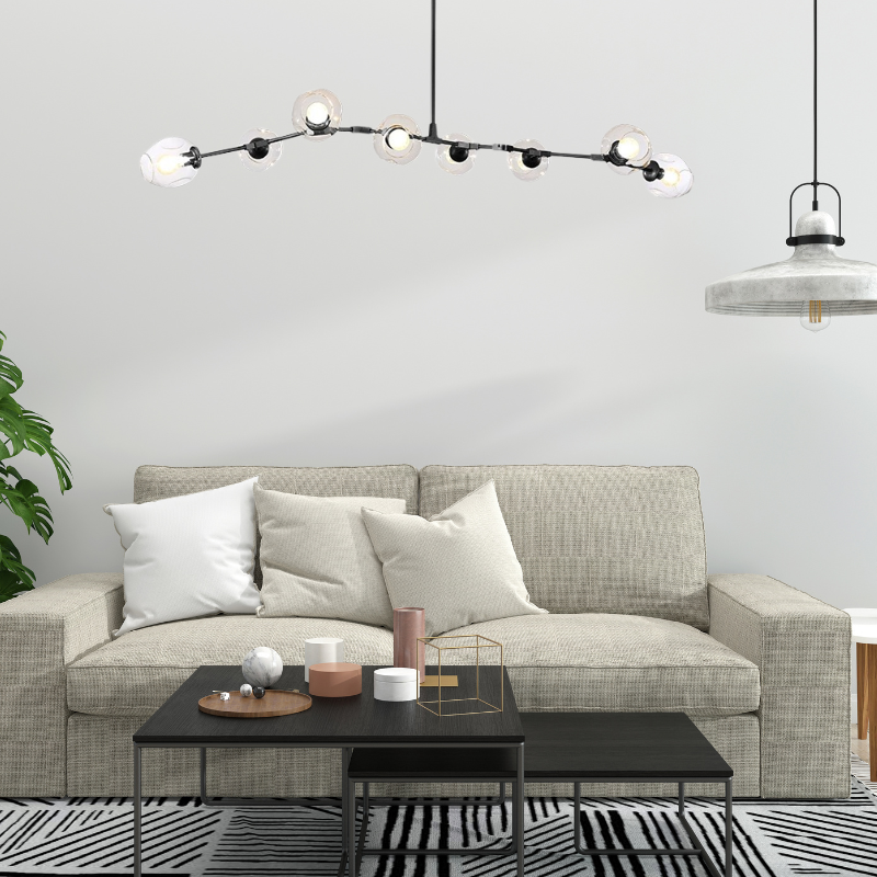 Kirae Nordic Modern Glass Pendant Light Clear Bubble - Lamp Outdoor