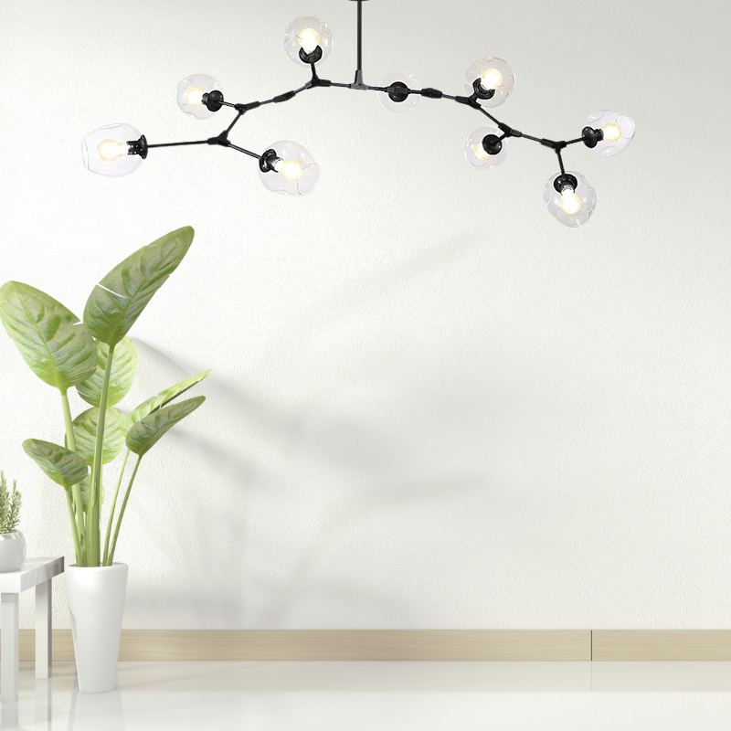 Kirae Nordic Modern Glass Pendant Light Clear Bubble - Lamp Outdoor