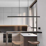 Thala Modern Linear Metal LED Pendant Light Black/Brown - Lamp Outdoor