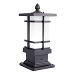 Waterproof Dimming with Remote Black Vintage Solar Fence Post Lights - Lamp Outdoor