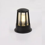 Round Creative Waterproof LED Black Modern Outdoor Pillar Lights - Lamp Outdoor