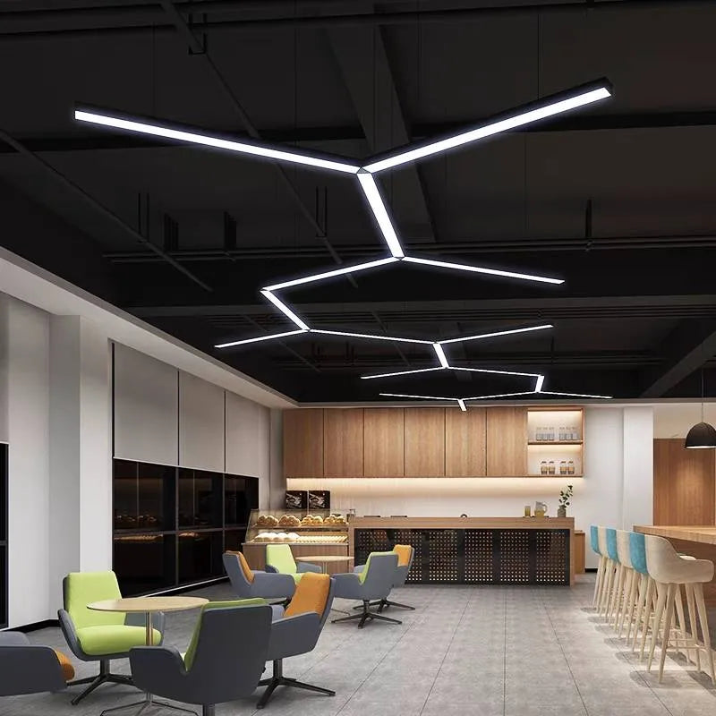 Noar Minimalist Rectangular LED Black Pendant Light, Acrylic - Lamp Outdoor