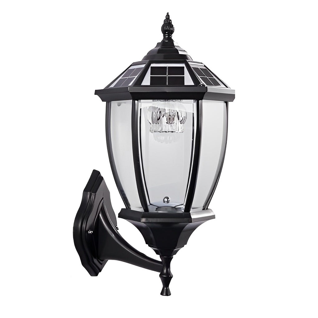 Led Waterproof Black Vintage Outdoor Solar Fence Post Lights with Remote - Lamp Outdoor