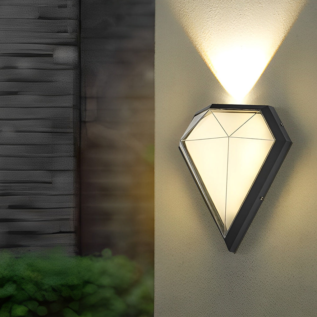 Creative Geometric LED Waterproof Black Modern Wall Lamp Exterior Lights - Lamp Outdoor
