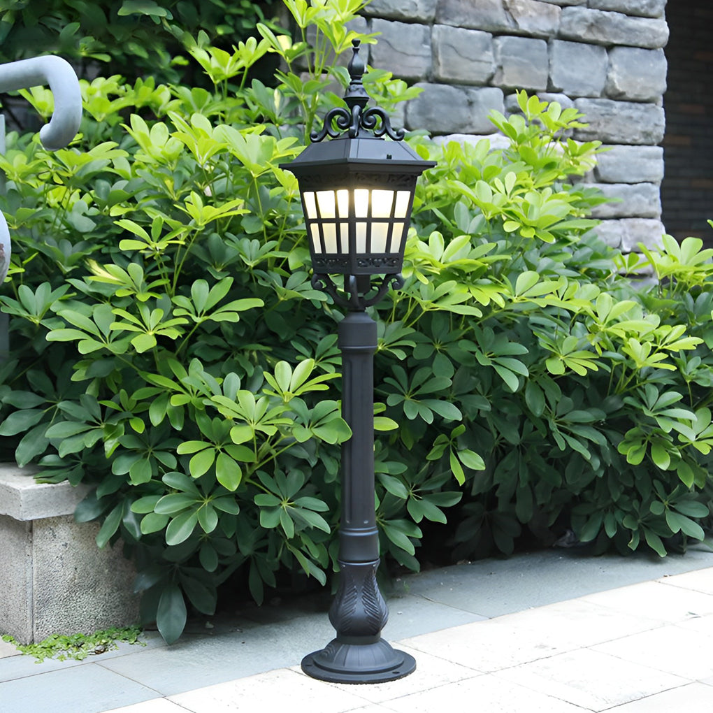 Outdoor European Style Aluminum Glass Post Lamp - Lamp Outdoor
