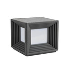 Square Creative Waterproof LED Black Modern Solar Post Caps Lights - Lamp Outdoor