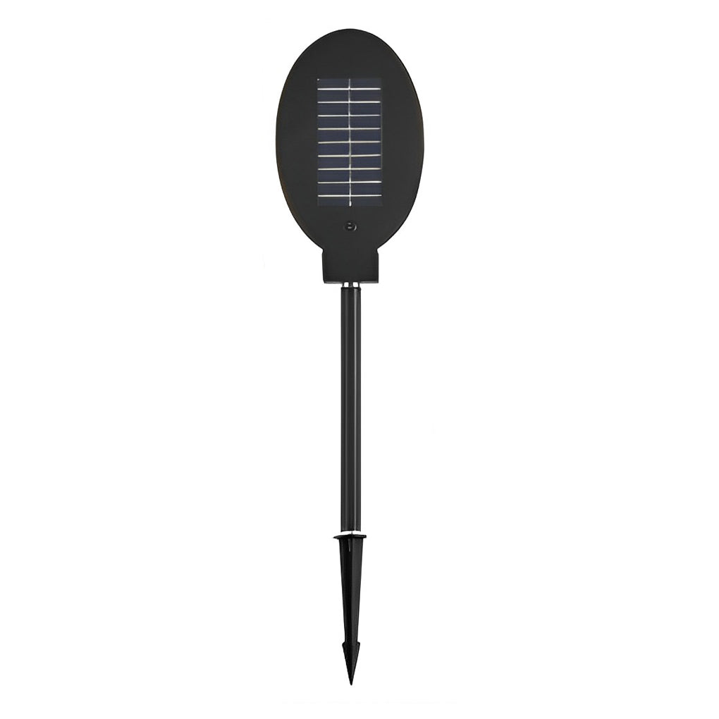 Modern Circular Black Solar LED Lawn Light - Lamp Outdoor