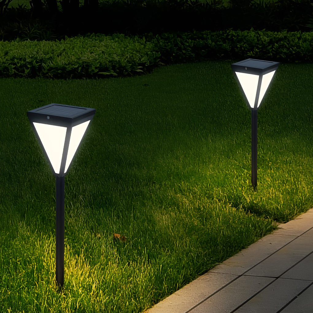 Sleek Solar LED 2.6W Pathway Post Light Outdoor Waterproof Lighting - Lamp Outdoor