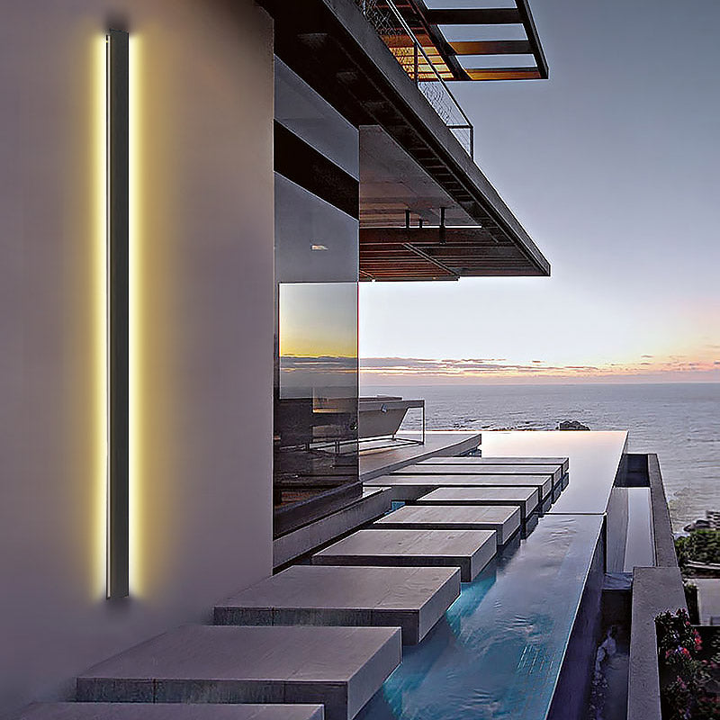 Waterproof Outdoor Long LED Linear Lights Black Modern Outdoor Wall Lighting - Lamp Outdoor