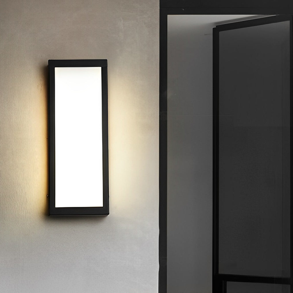 Rectangular LED Waterproof Black Modern Outdoor Exterior Light Wall Lamp - Lamp Outdoor