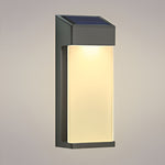 2 Pcs Rectangular LED Light-controlled Waterproof Outdoor Solar Sconce Lighting - Lamp Outdoor