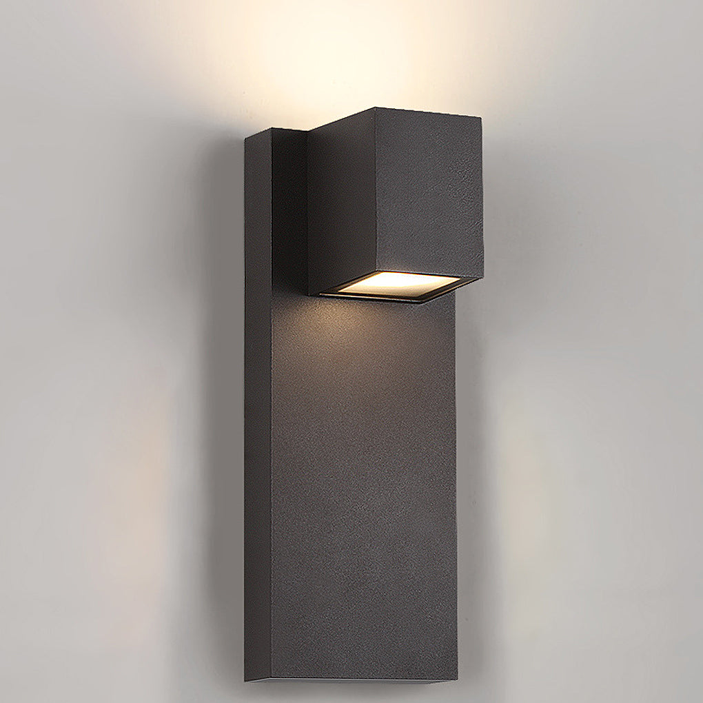 Square Waterproof LED Up and Down Lights Modern Outdoor Wall Lamp Wall Sconce Lighting - Lamp Outdoor