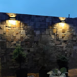 Waterproof LED Up and Down Lights Motion Sensor Modern Solar Wall Lamp - Lamp Outdoor