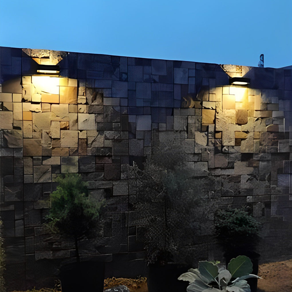 Waterproof LED Up and Down Lights Motion Sensor Modern Solar Wall Lamp - Lamp Outdoor