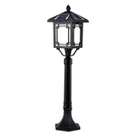 Ancient House Style Solar LED Post Light with 3-Step Dimming Durable Outdoor Lamp - Lamp Outdoor