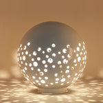 Waterproof Round Metal Hollow White Modern Outdoor Lanterns Lawn Lamp - Lamp Outdoor