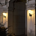 Waterproof Dimmable LED Black Modern Solar Outdoor Wall Lights Wall Lamp - Lamp Outdoor
