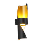 Spiral Exterior Up and Down Wall Lights Outdoor Wall Mounted Light with Gold Interior - Lamp Outdoor