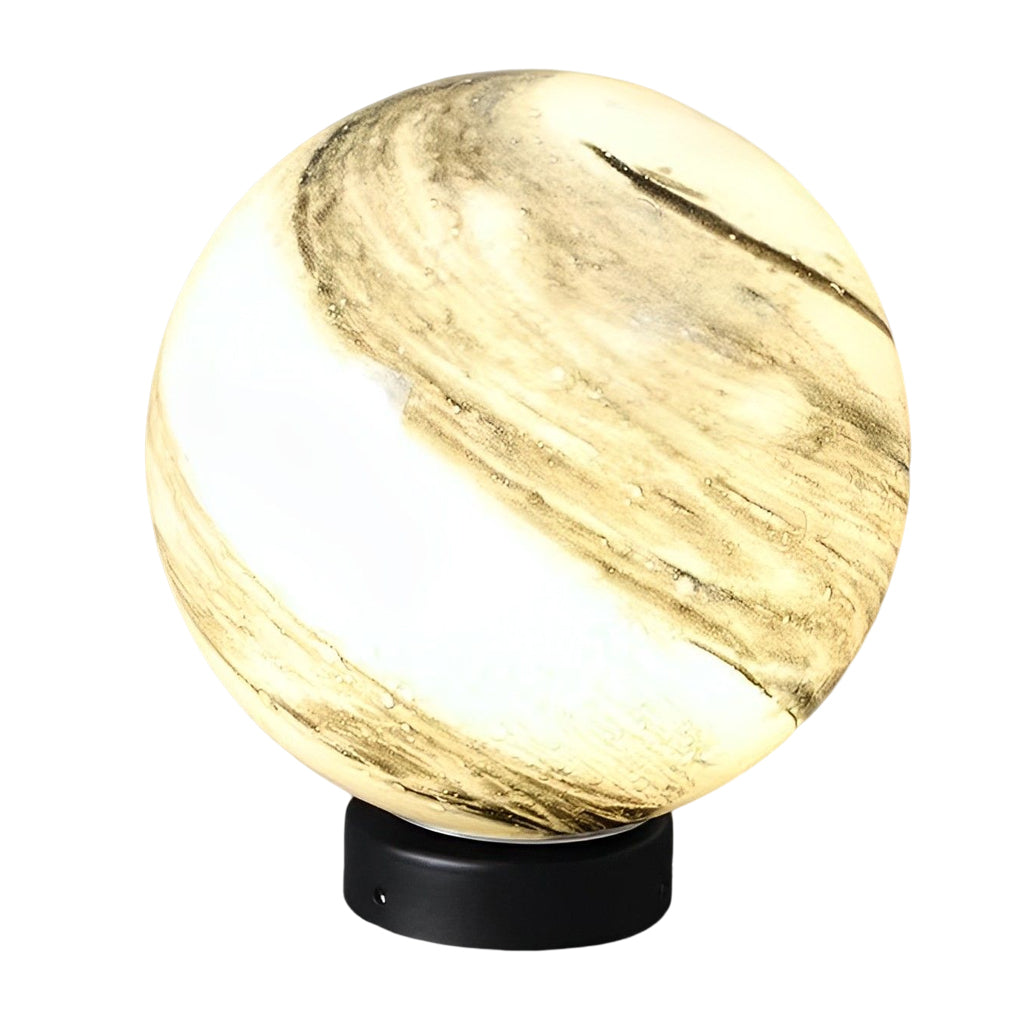 Round Glass Planets Design Waterproof Modern Outdoor Fence Post Lights - Lamp Outdoor