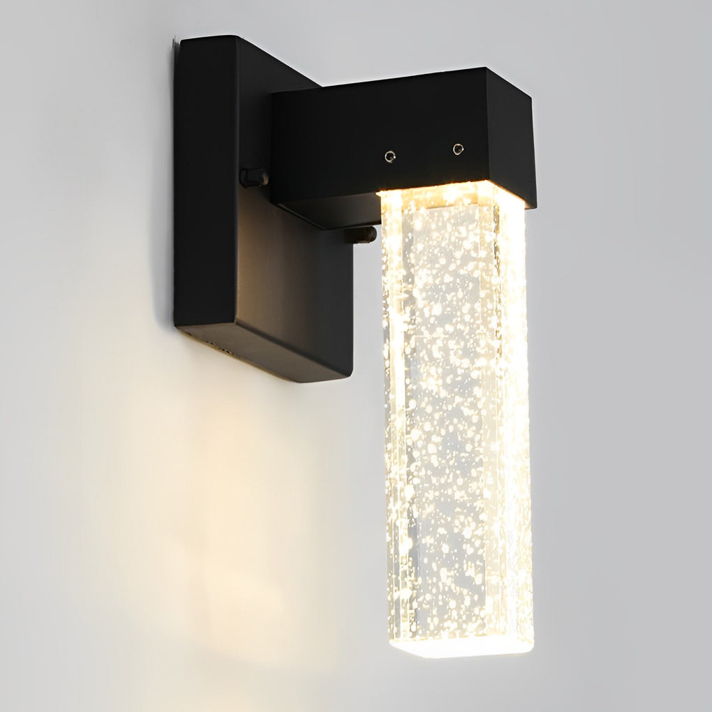 Waterproof LED 10W Crystal Black Modern Outdoor Wall Lamp Exterior Lights - Lamp Outdoor