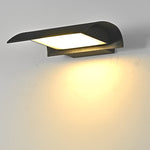 Curved Outdoor Waterproof LED Black Modern Minimalist Wall Lamp Exterior Lighting - Lamp Outdoor