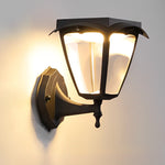 1-Light Black Solar Powered Porch Sconce LED Outdoor Wall Light - Lamp Outdoor