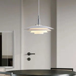 Nylo Contemporary Minimalist Frisbee Shaped Metal Pendant Light - Lamp Outdoor