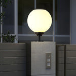 Ball Waterproof Three Step Dimming LED Solar Post Caps Lights Pillar Light - Lamp Outdoor