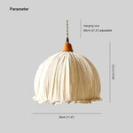 Haloa Vintage Pendant Light Beige, Fabric - Lamp Outdoor
