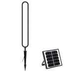 Sleek Black Oval Ring LED Solar Lights Modern Outdoor Minimalist Design - Lamp Outdoor