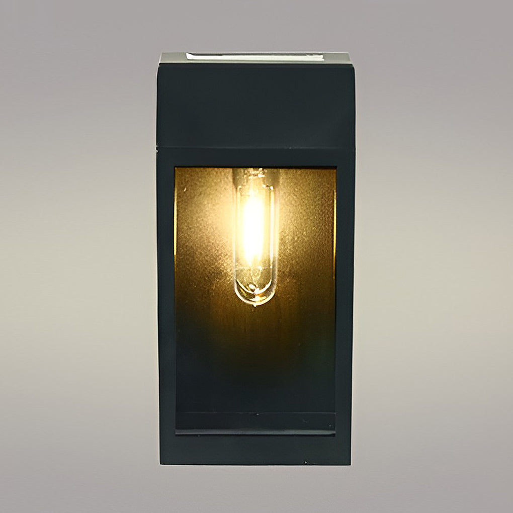 Rectangular Glass LED Waterproof Light-controlled Solar Wall Lamp - Lamp Outdoor