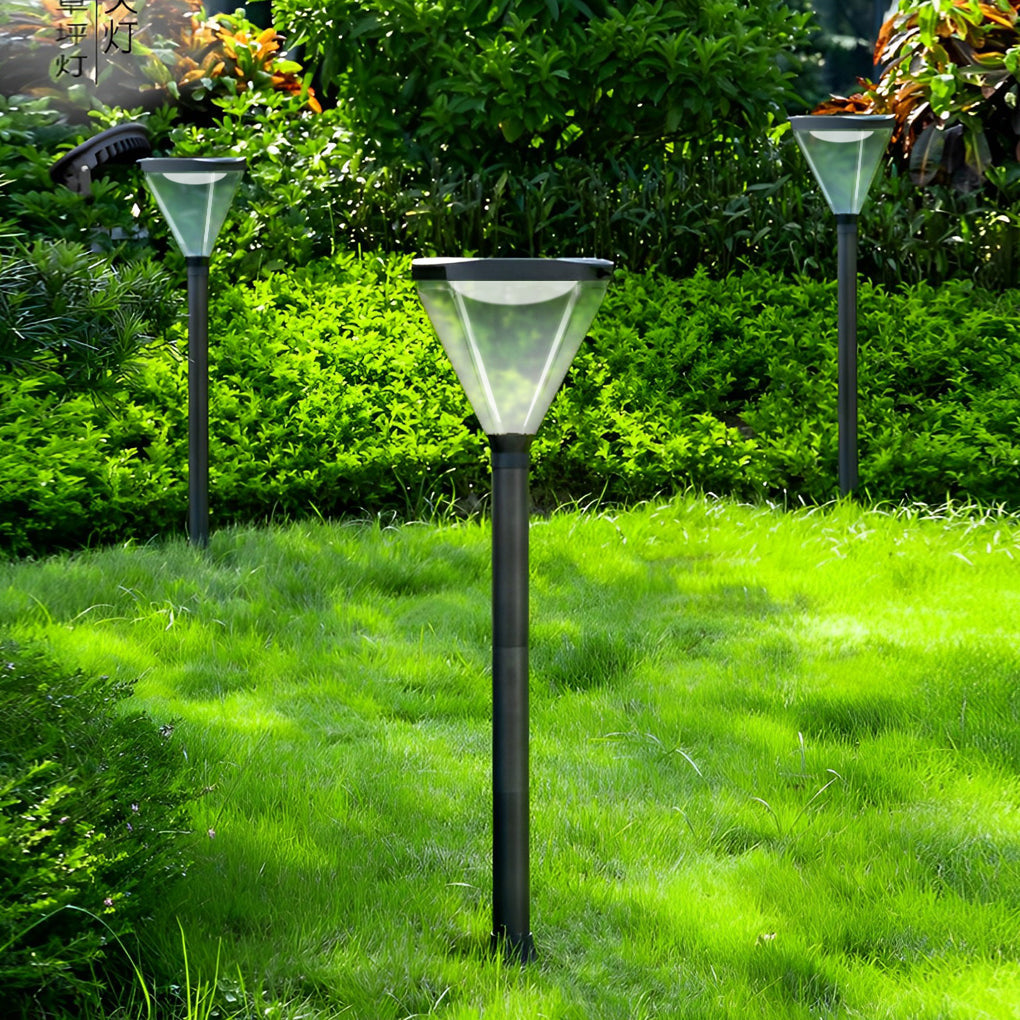 Adjustable Modern Black Solar LED Lawn Lamp with Intelligent Light Control - Lamp Outdoor