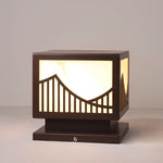 Waterproof LED Mountain Scenery Modern Solar Deck Post Lights Lawn Lights - Lamp Outdoor