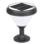 Round LED Fast Charging Black Modern Solar Post Caps Lights Pillar Light - Lamp Outdoor