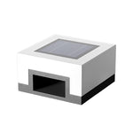 Minimalist Square Waterproof LED Black Modern Solar Post Caps Lights - Lamp Outdoor
