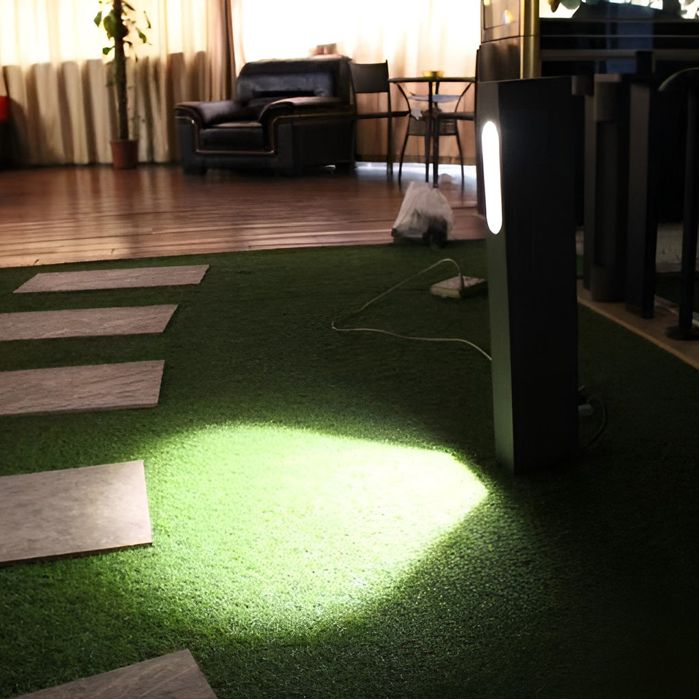 Modern 7W COB LED Pathway Light Black Rectangular Aluminum Outdoor Lawn Light - Lamp Outdoor