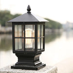 Etilo Modern Metal Glass Lantern LED Outdoor Light Post - Lamp Outdoor