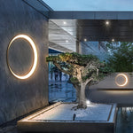 Circular Moon Led Waterproof Ip65 Modern Outdoor Wall Lights Wall Lamp - Lamp Outdoor